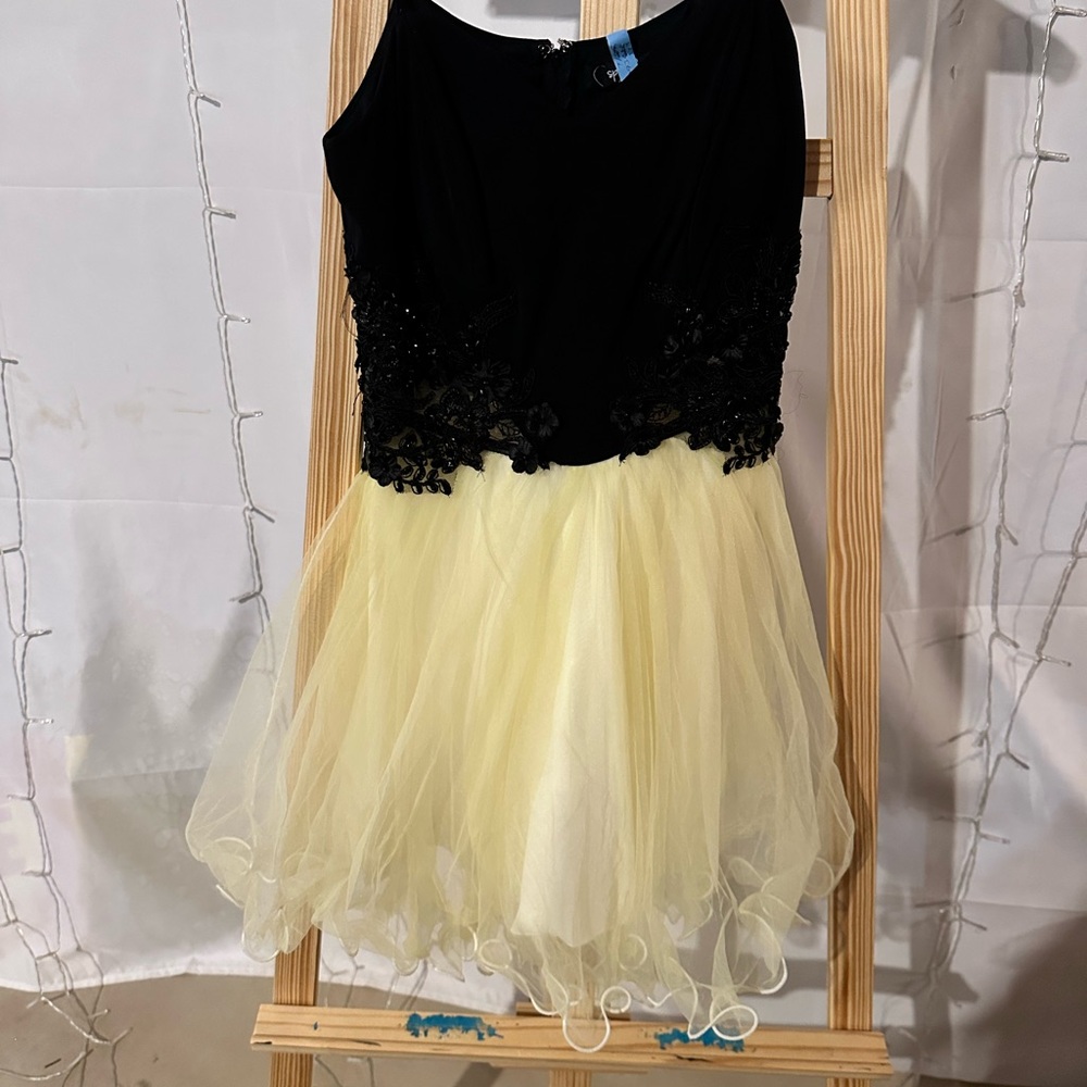 Black and Yellow Tulle Dress